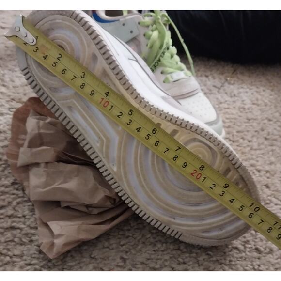 Nike x Off-White Air Force 1 Low Shadow Multicolor Sneakers Womens 9 CV8480-300 - Picture 7 of 16